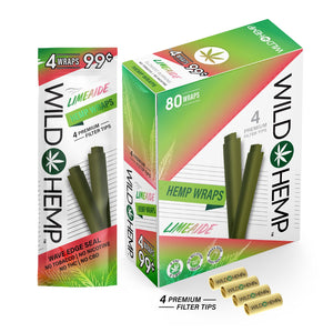 Wild Hemp Blunt Wrap Limeade Flavor with four premium filter tips