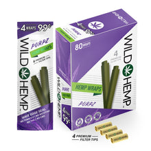 Load image into Gallery viewer, Wild Hemp Blunt Wrap Purpz Flavor (with four premium filter tips)