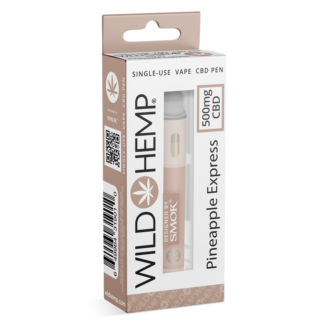 Pineapple Express Disposable CBD Vape Pen. Luna by Wild Hemp and Smok.